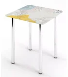 Glass dining table D-02-0 with tempered glass and chrome legs order